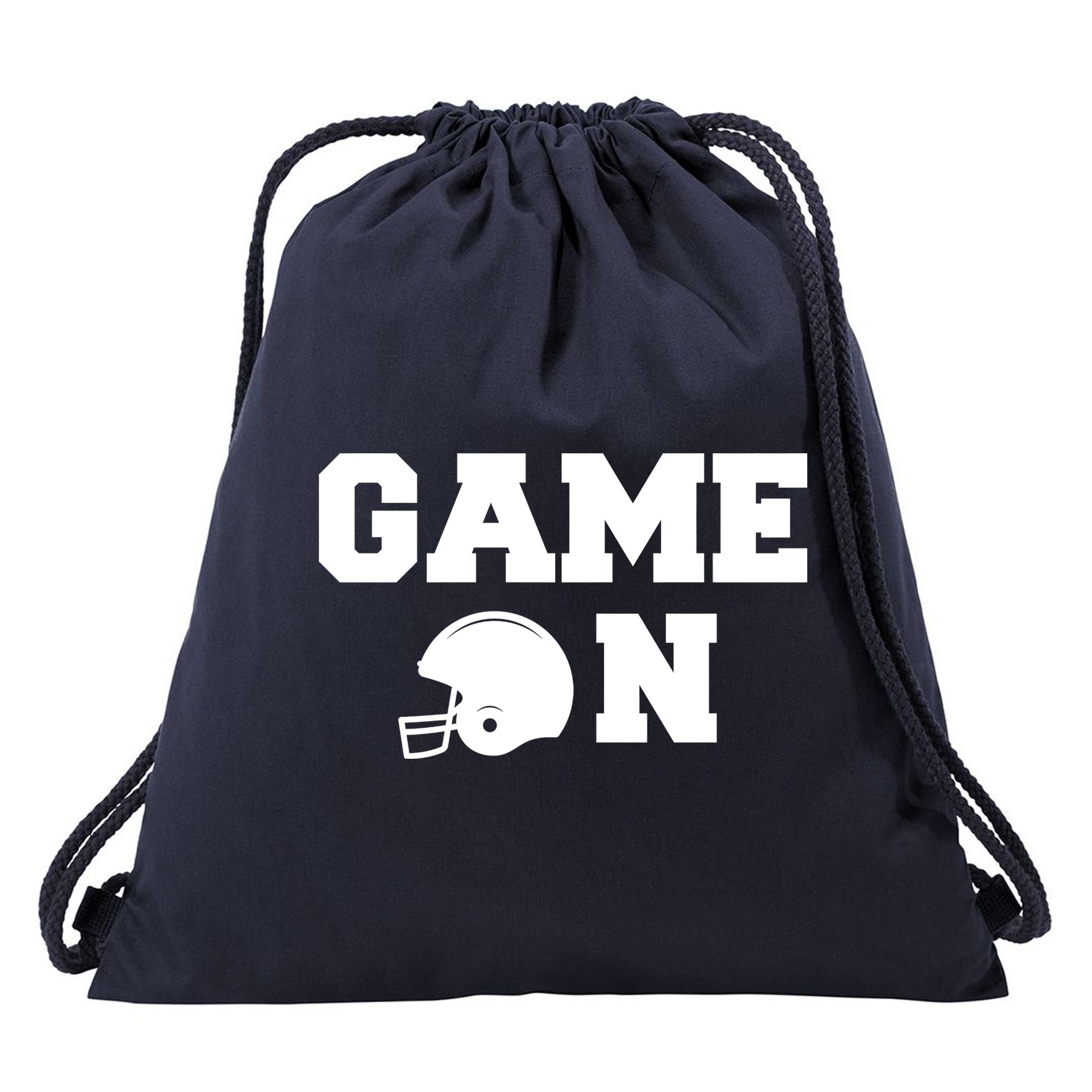 Game On Football Fan Helmet Drawstring Bag