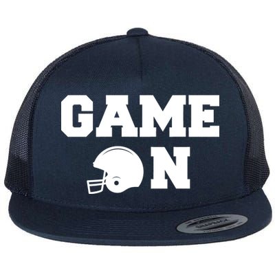 Game On Football Fan Helmet Flat Bill Trucker Hat