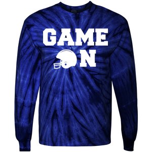 Game On Football Fan Helmet Tie-Dye Long Sleeve Shirt