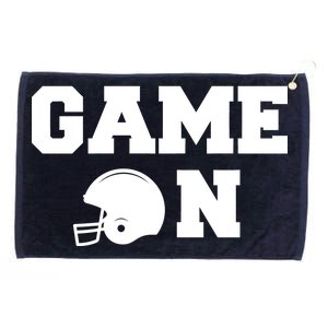 Game On Football Fan Helmet Grommeted Golf Towel