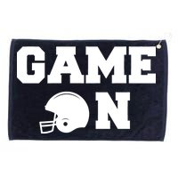 Game On Football Fan Helmet Grommeted Golf Towel