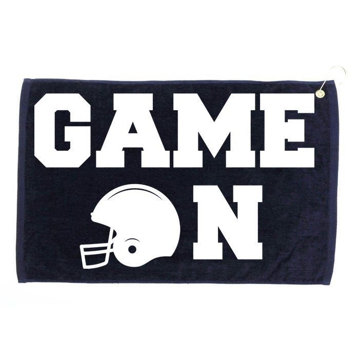 Game On Football Fan Helmet Grommeted Golf Towel