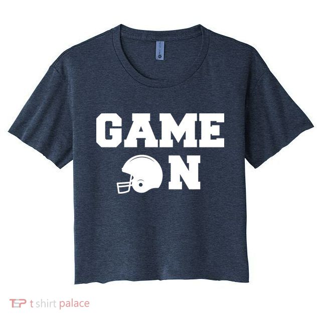 Game On Football Fan Helmet Crop Top