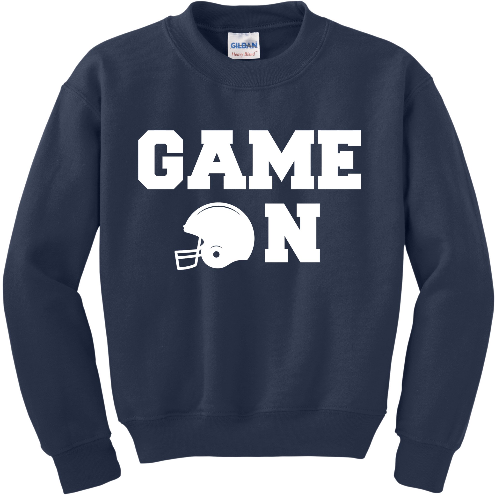 Game On Football Fan Helmet Kids Sweatshirt