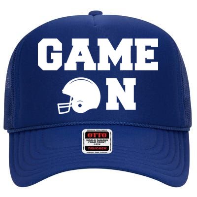 Game On Football Fan Helmet High Crown Mesh Back Trucker Hat