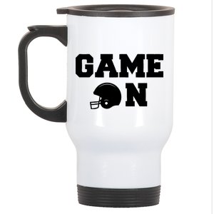 Game On Football Fan Helmet Stainless Steel Travel Mug