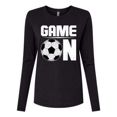 Game On Soccer Fan Womens Cotton Relaxed Long Sleeve T-Shirt