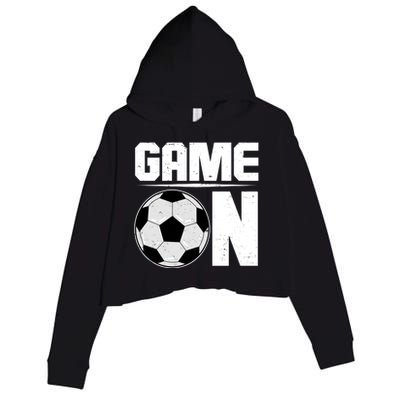 Game On Soccer Fan Crop Fleece Hoodie