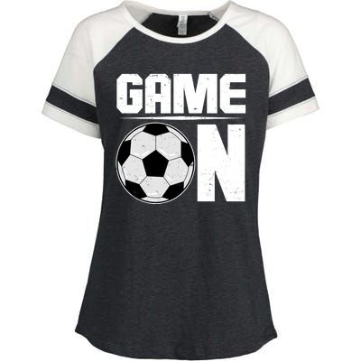 Game On Soccer Fan Enza Ladies Jersey Colorblock Tee