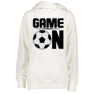 Game On Soccer Fan Womens Funnel Neck Pullover Hood