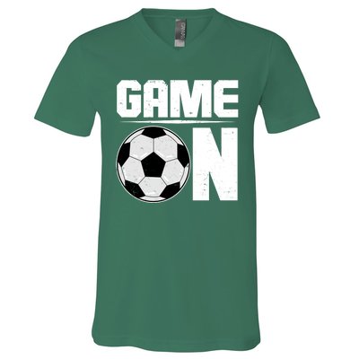 Game On Soccer Fan V-Neck T-Shirt