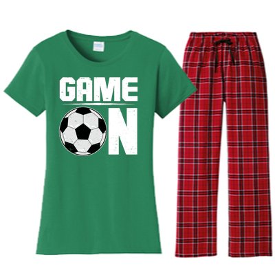 Game On Soccer Fan Women's Flannel Pajama Set