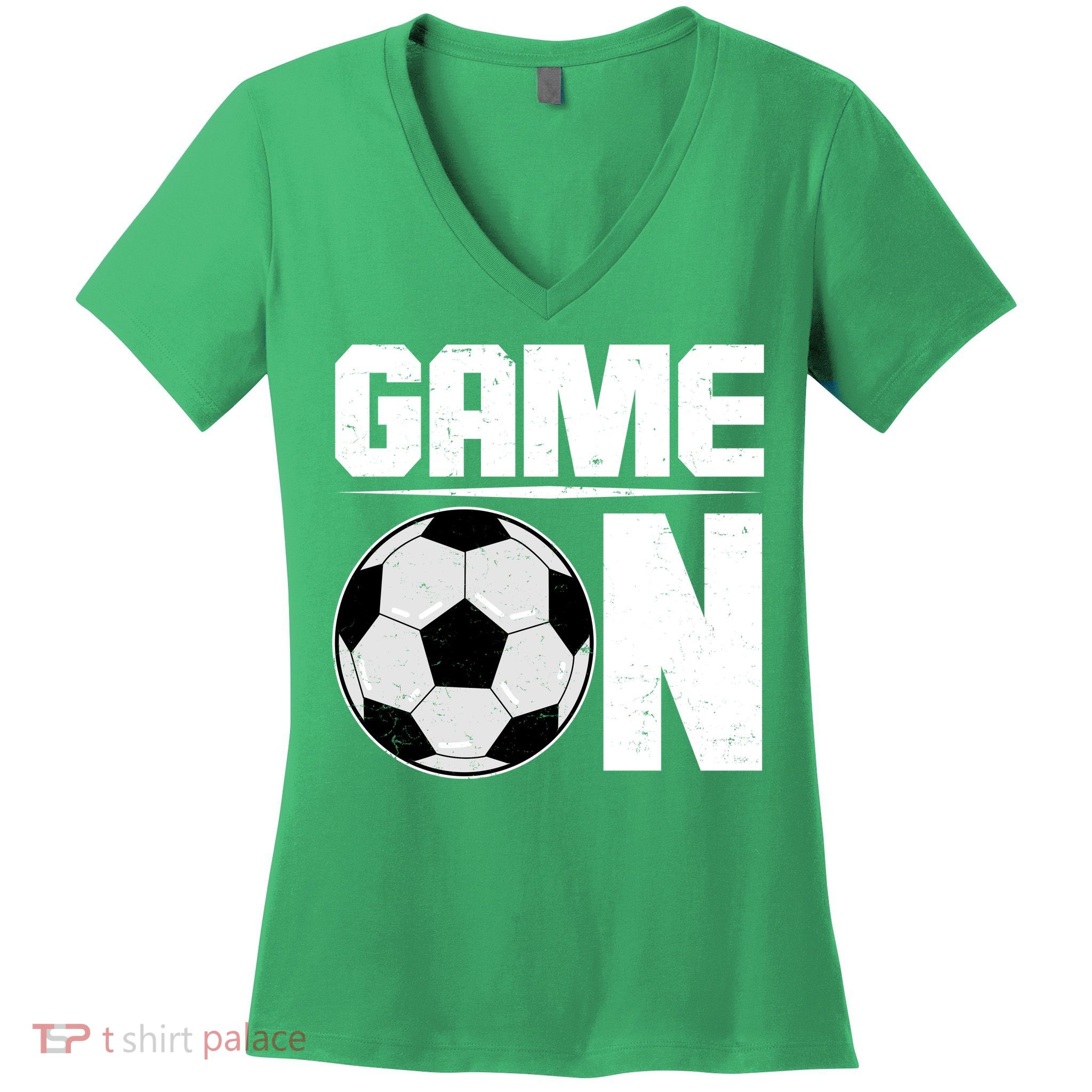 Game On Soccer Fan Women's V-Neck T-Shirt