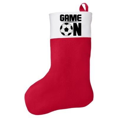 Game On Soccer Fan Felt Holiday Christmas Stocking