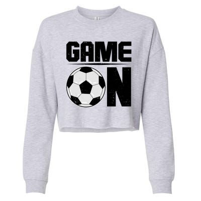 Game On Soccer Fan Cropped Pullover Crew