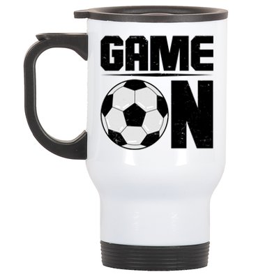 Game On Soccer Fan Stainless Steel Travel Mug