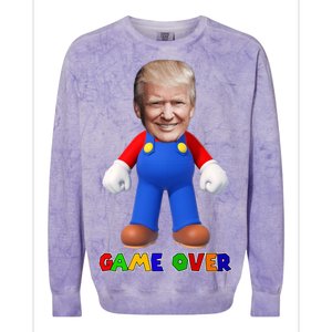 Game Over Donald J Trump Colorblast Crewneck Sweatshirt