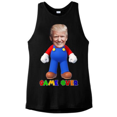 Game Over Donald J Trump Ladies PosiCharge Tri-Blend Wicking Tank