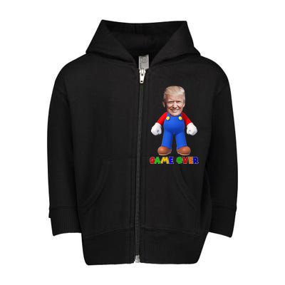 Game Over Donald J Trump Toddler Zip Fleece Hoodie