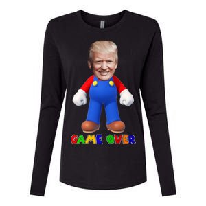 Game Over Donald J Trump Womens Cotton Relaxed Long Sleeve T-Shirt