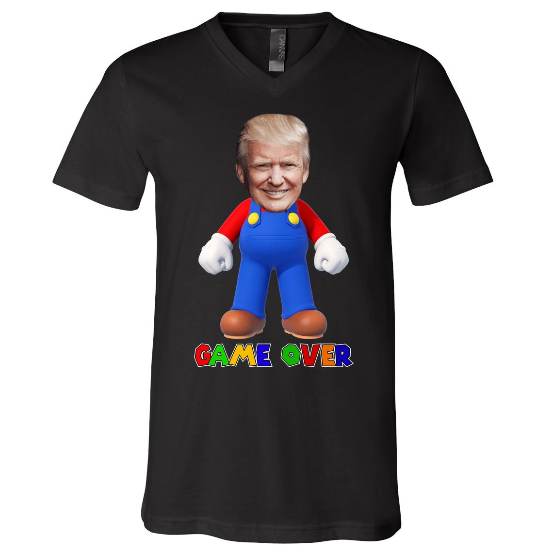 Game Over Donald J Trump V-Neck T-Shirt