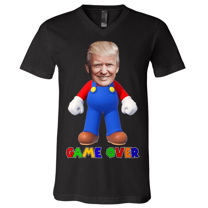 Game Over Donald J Trump V-Neck T-Shirt