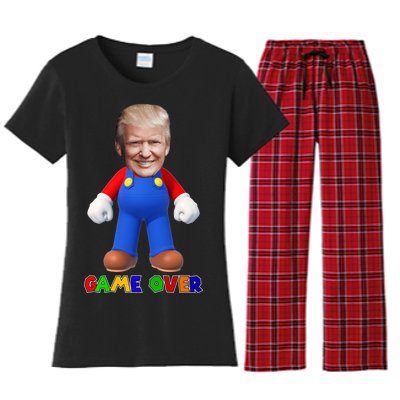 Game Over Donald J Trump Women's Flannel Pajama Set