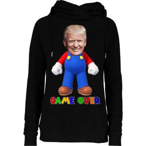 Game Over Donald J Trump Womens Funnel Neck Pullover Hood