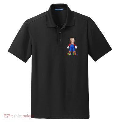 Game Over Donald J Trump Dry Zone Grid Polo