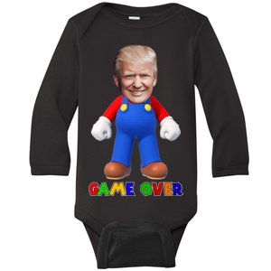 Game Over Donald J Trump Baby Long Sleeve Bodysuit