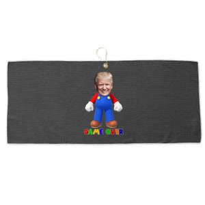 Game Over Donald J Trump Large Microfiber Waffle Golf Towel