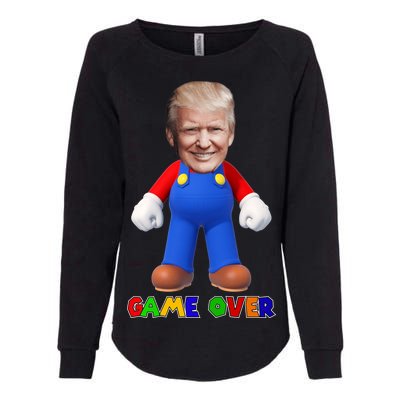 Game Over Donald J Trump Womens California Wash Sweatshirt