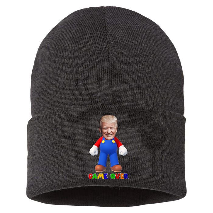 Game Over Donald J Trump Sustainable Knit Beanie