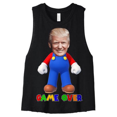 Game Over Donald J Trump Women's Racerback Cropped Tank