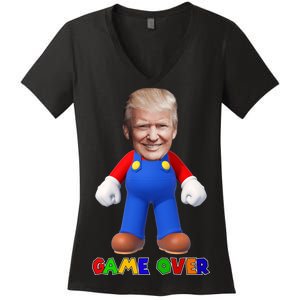 Game Over Donald J Trump Women's V-Neck T-Shirt