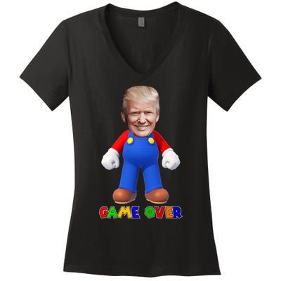 Game Over Donald J Trump Women's V-Neck T-Shirt