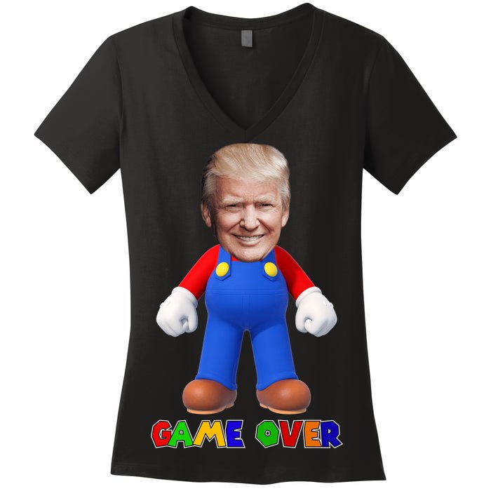 Game Over Donald J Trump Women's V-Neck T-Shirt