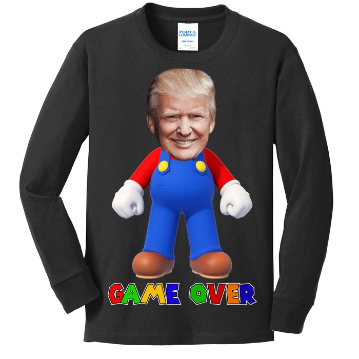 Game Over Donald J Trump Kids Long Sleeve Shirt