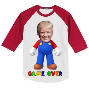 Game Over Donald J Trump Kids Colorblock Raglan Jersey