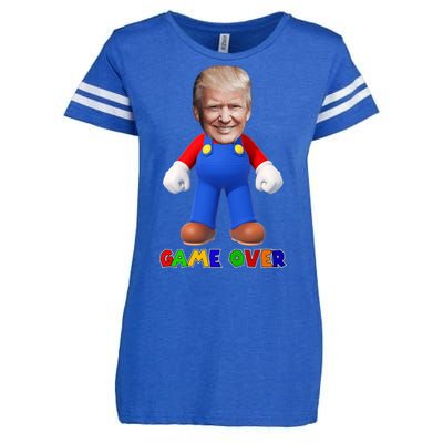 Game Over Donald J Trump Enza Ladies Jersey Football T-Shirt