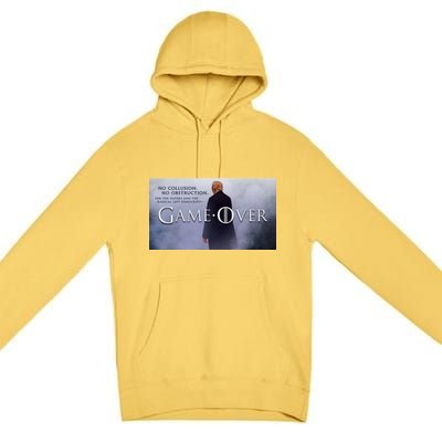 Game Over Donald J Trump No Collusion  Premium Pullover Hoodie