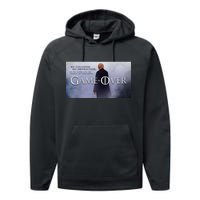 Game Over Donald J Trump No Collusion  Performance Fleece Hoodie