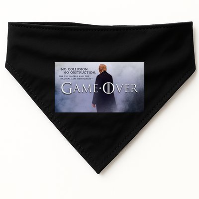 Game Over Donald J Trump No Collusion  USA-Made Doggie Bandana