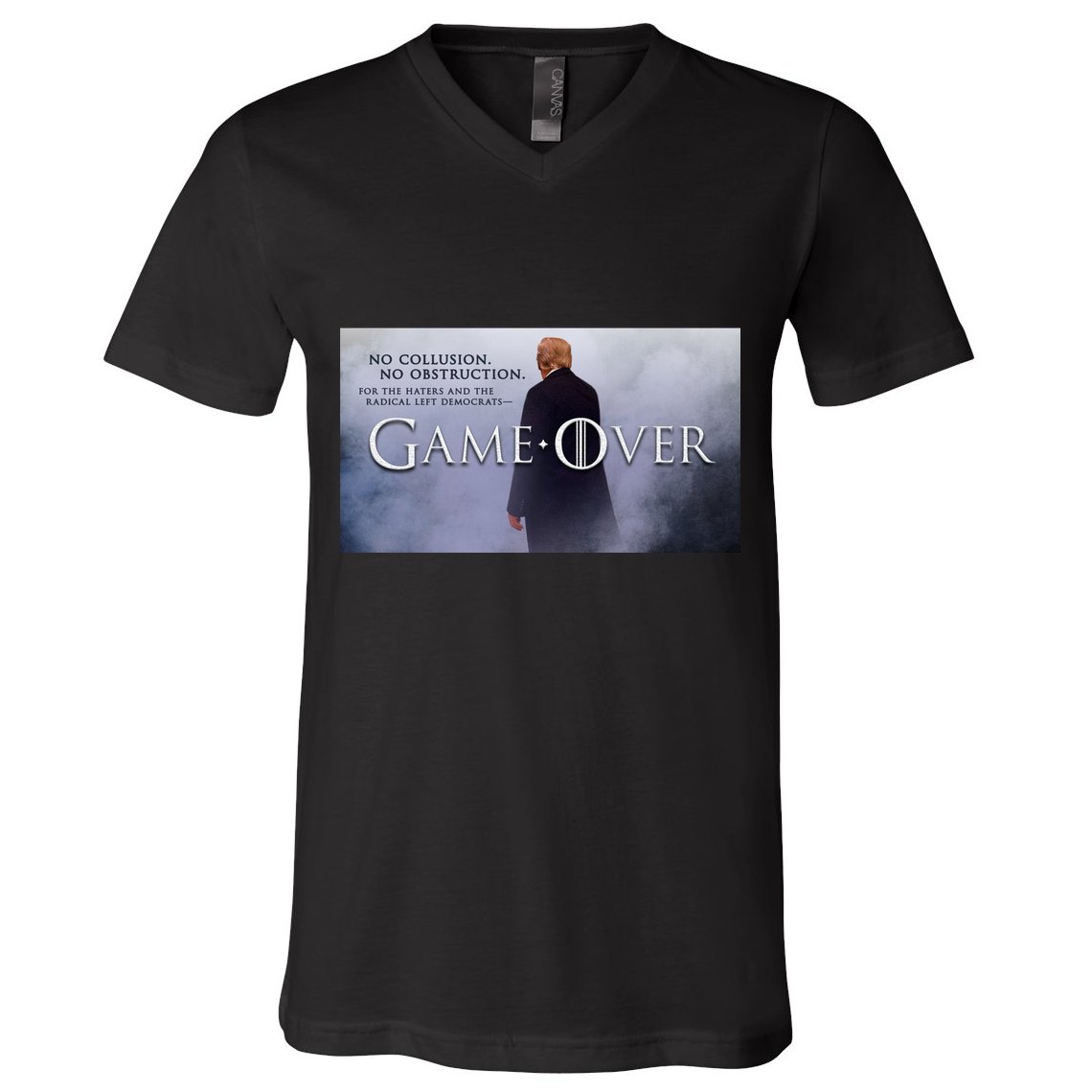 Game Over Donald J Trump No Collusion  V-Neck T-Shirt