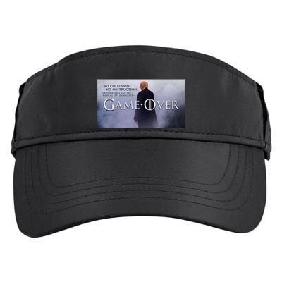 Game Over Donald J Trump No Collusion  Adult Drive Performance Visor