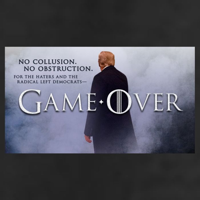 Game Over Donald J Trump No Collusion  Adult Drive Performance Visor