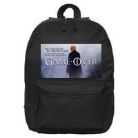 Game Over Donald J Trump No Collusion  16 in Basic Backpack