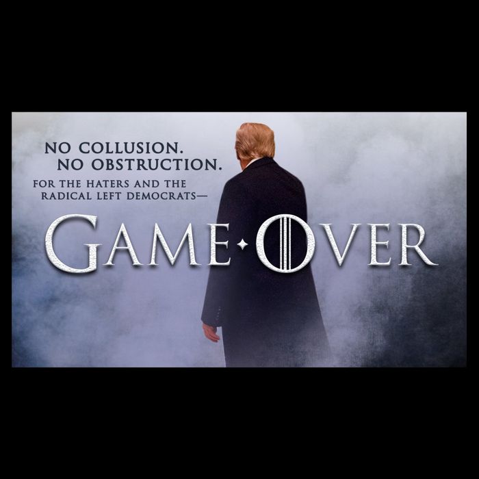 Game Over Donald J Trump No Collusion  16 in Basic Backpack