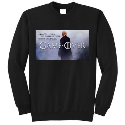 Game Over Donald J Trump No Collusion  Tall Sweatshirt