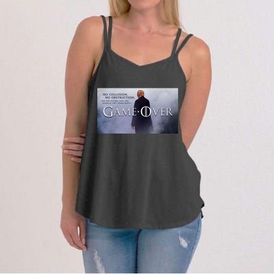 Game Over Donald J Trump No Collusion  Women's Strappy Tank